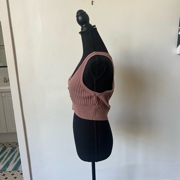 Free People Mauve Knit Crop Top Sweater Vest - Picture 5 of 8